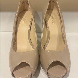 Nine West Women's Peep Toe Heels - Cream